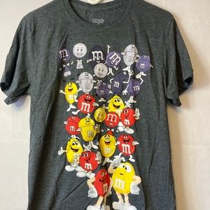 M&Ms World Timeline Characters T-shirt medium